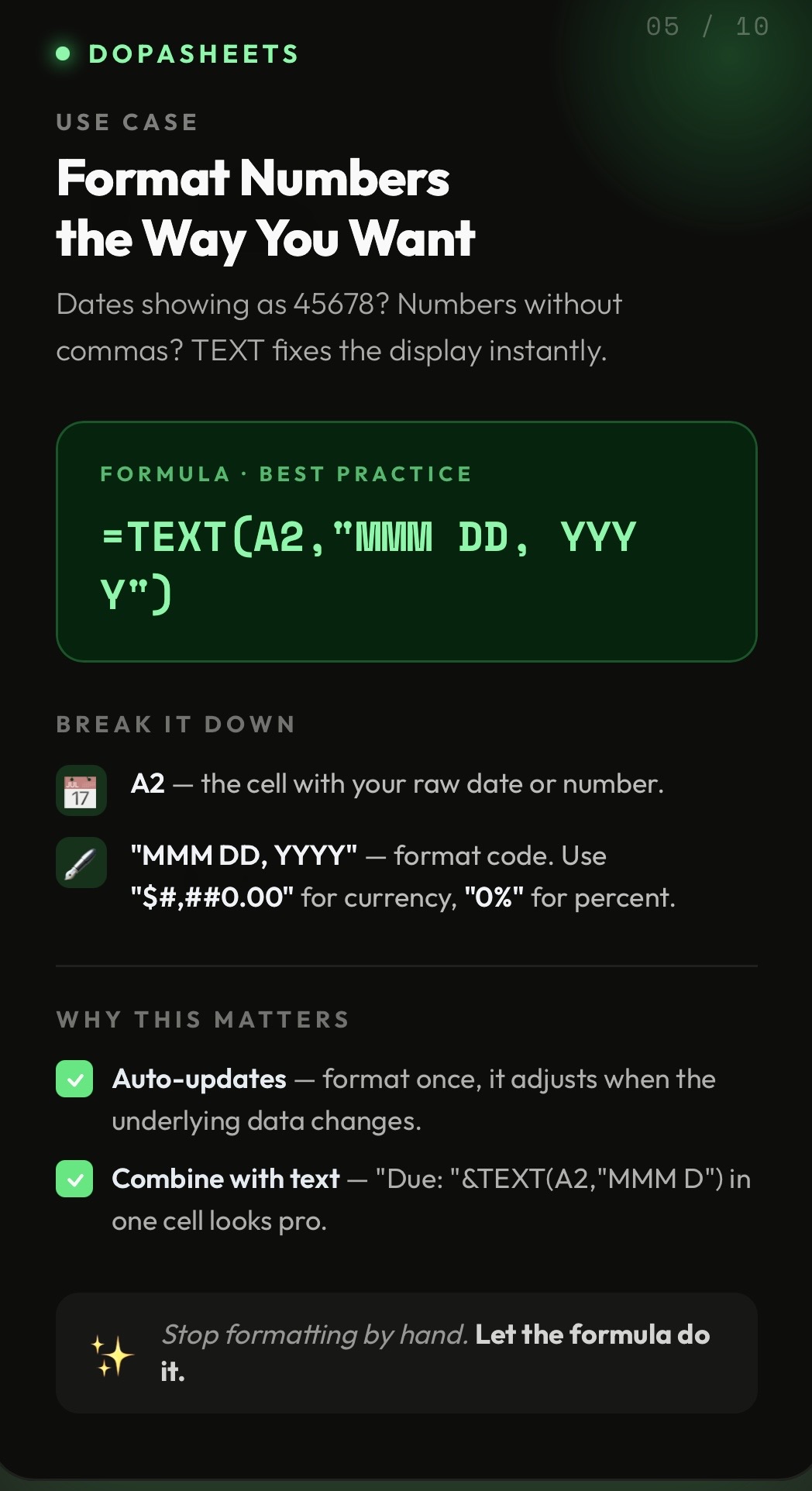 DopaSheets tip: TEXT
